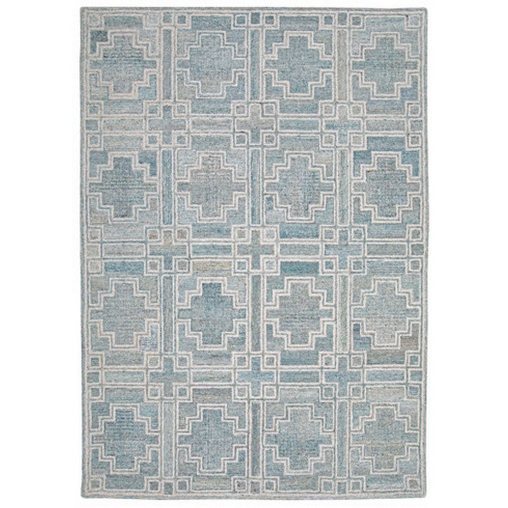 Ashley Lesy 8 x 10 Large Area Rug Geometric Design Gray Ivory