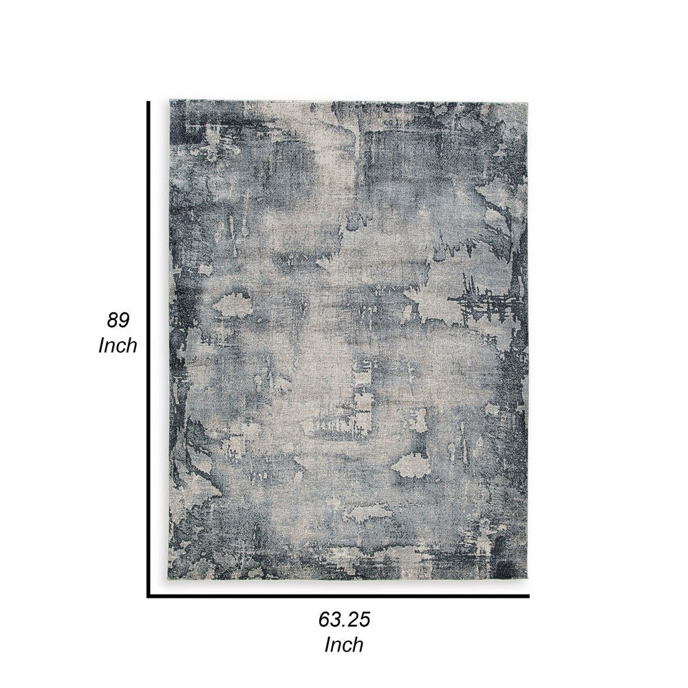 Ashley Richard 5 x 7 Medium Area Rug Abstract Machine Woven Gray BM318281