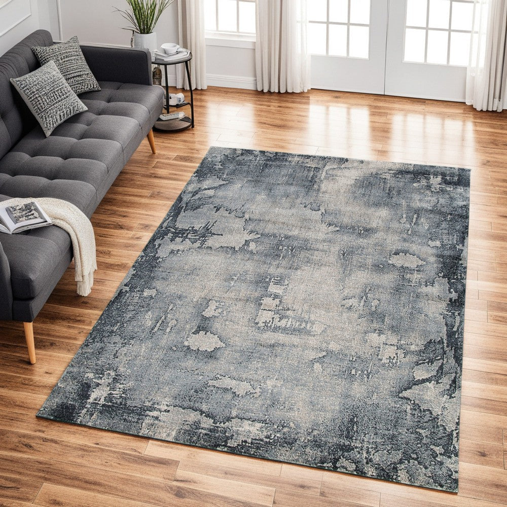 Ashley Richard 5 x 7 Medium Area Rug, Abstract Machine Woven, Gray