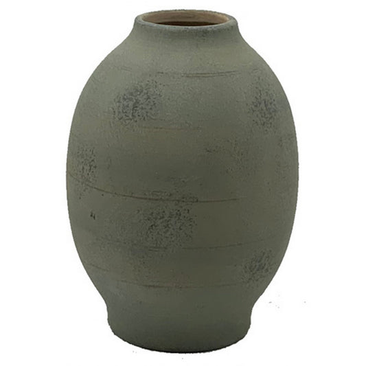 Col Home Decor Flower Vase, Traditional Urn Shape, Dark Green Ceramic By Casagear Home