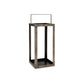 Iana Hanging Lantern, Farmhouse Decor Open Cage Style, Handle, Gray Metal By Casagear Home