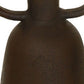 Adea Flower Vase, Antique Style Amphora Shape, Thin Neck, Brown Terracotta By Casagear Home