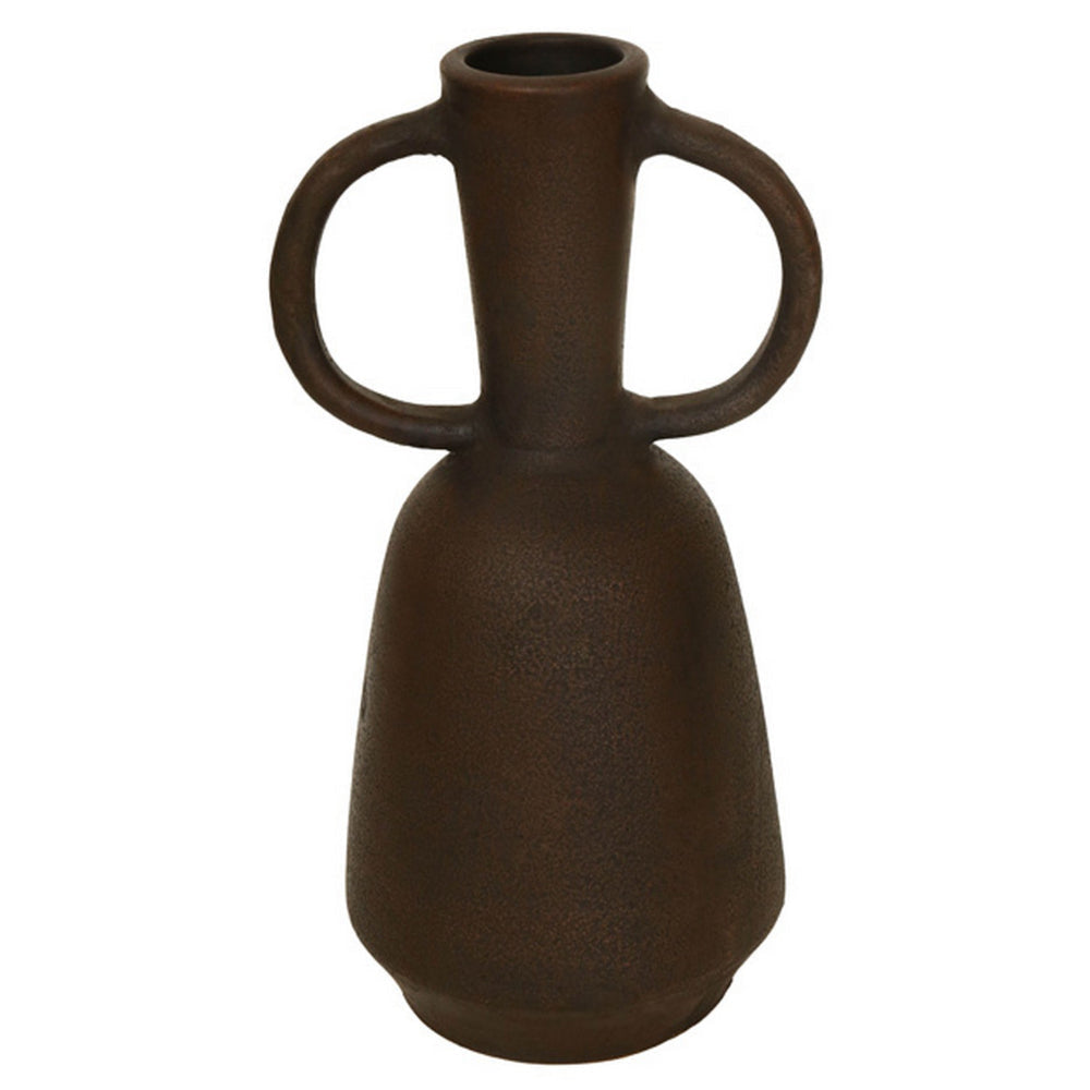 Ashley Adea Flower Vase, Antique Amphora Shape, Brown Terracotta