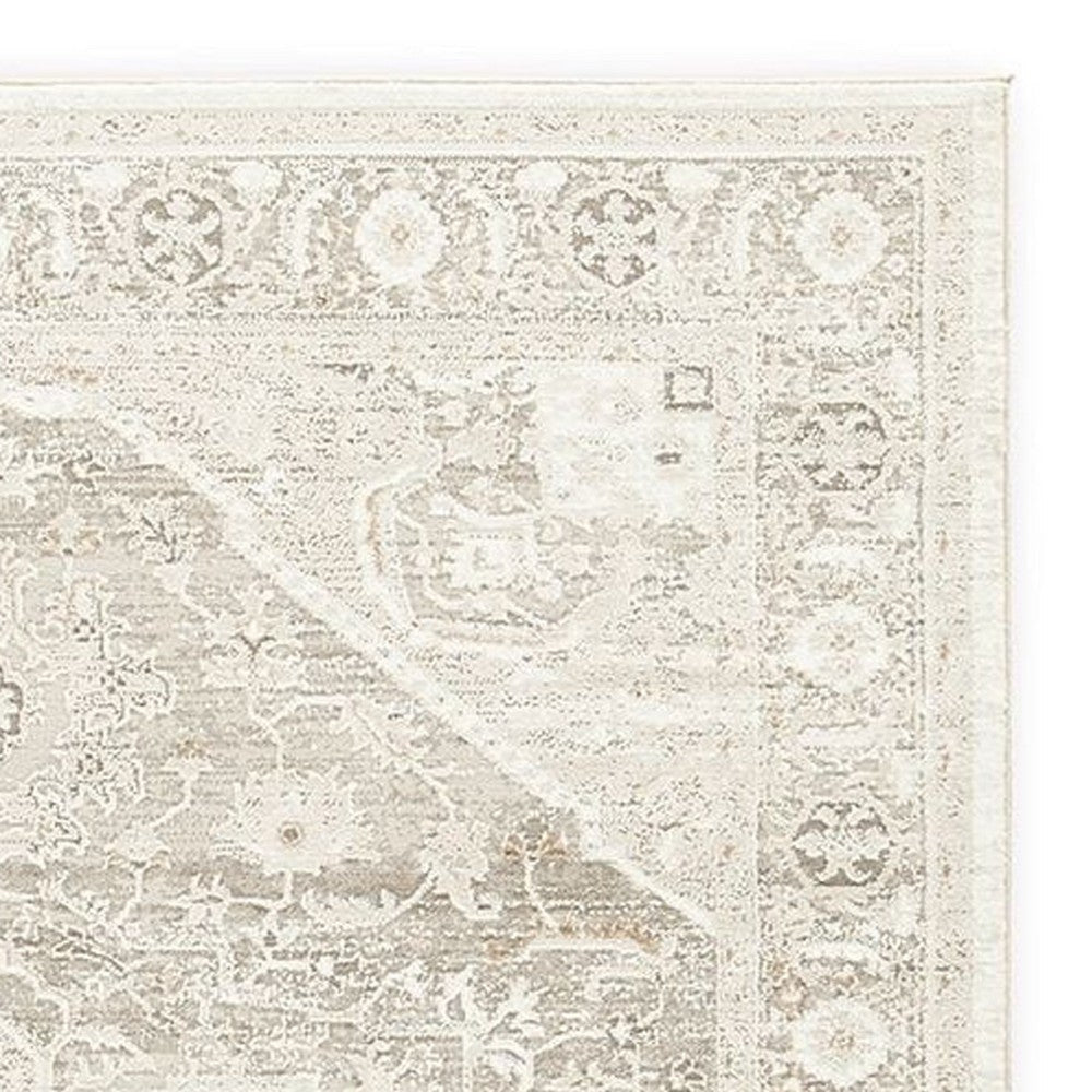 Ashley Wei 8 x 10 Large Area Rug Persian Medallion Motif Beige BM318288