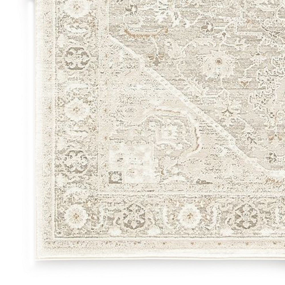 Ashley Wei 8 x 10 Large Area Rug Persian Medallion Motif Beige BM318288