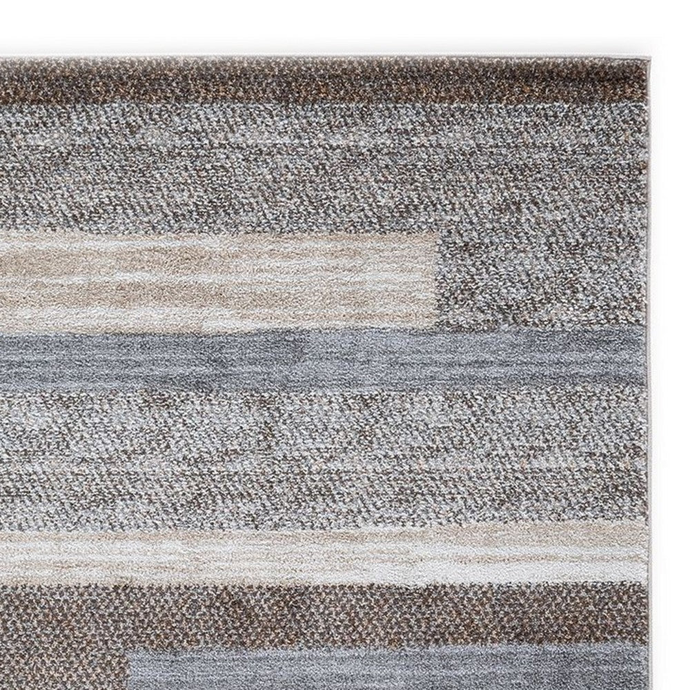 Ashley Beny 8 x 10 Large Area Rug Abstract Stripe Pattern Gray