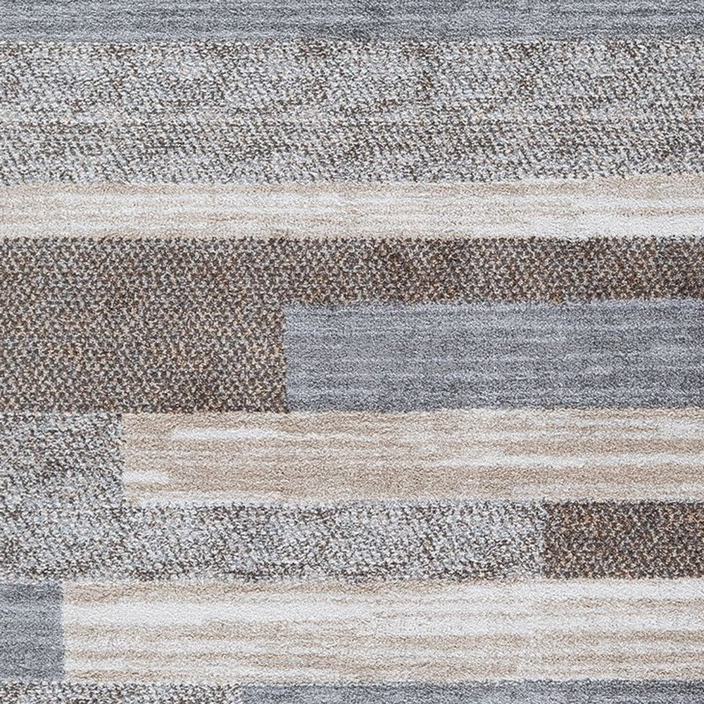 Ashley Beny 8 x 10 Large Area Rug Abstract Stripe Pattern Gray