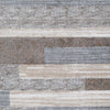 Beny 8 x 10 Large Area Rug, Machine Woven Abstract Stripe Pattern, Gray By Casagear Home