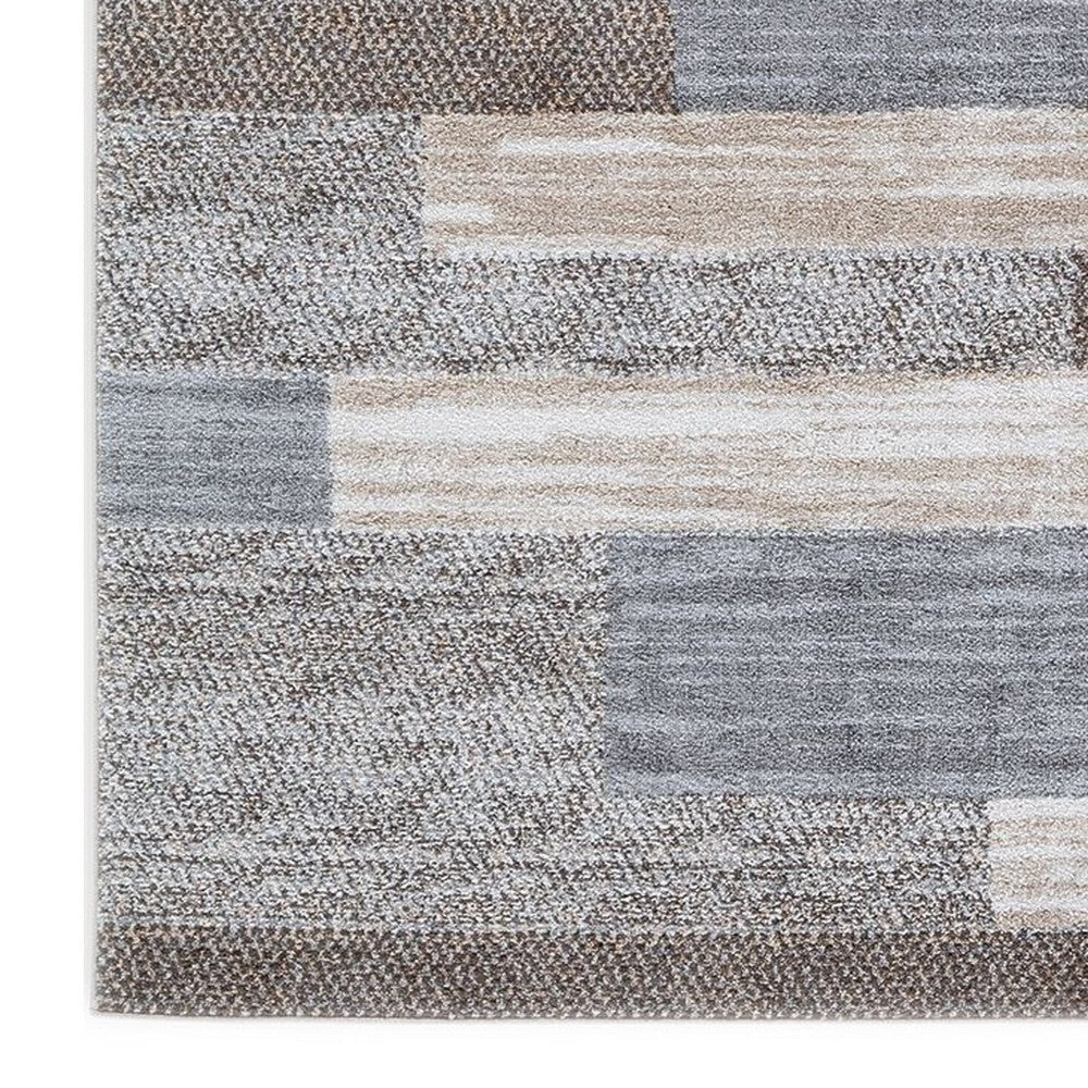 Ashley Beny 8 x 10 Large Area Rug Abstract Stripe Pattern Gray