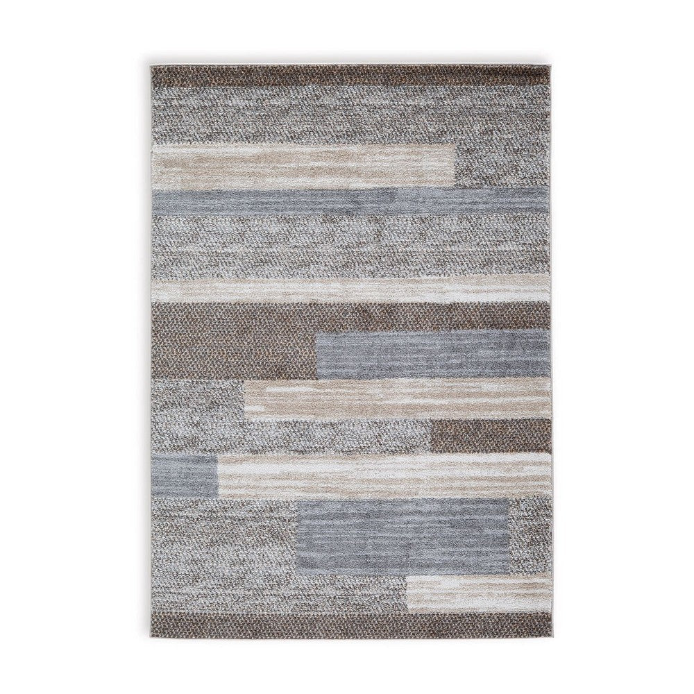 Ashley Beny 8 x 10 Large Area Rug Abstract Stripe Pattern Gray