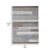 Beny 8 x 10 Large Area Rug Machine Woven Abstract Stripe Pattern Gray By Casagear Home BM318290