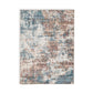 Bea 8 x 10 Large Area Rug, Machine Woven Abstract Pattern, Brown Blue By Casagear Home