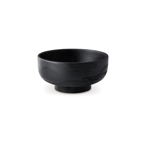 Ashley Nya 12" Tabletop Decorative Bowl, Pedestal Base, Black Wood