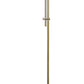 Rhys 60 Inch Floor Lamp Adjustable Arm White Drum Shade Round Brass Metal By Casagear Home BM318306