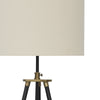 Ashley Egan 71’’ Floor Lamp White Drum Shade Brown Tripod Base BM318308