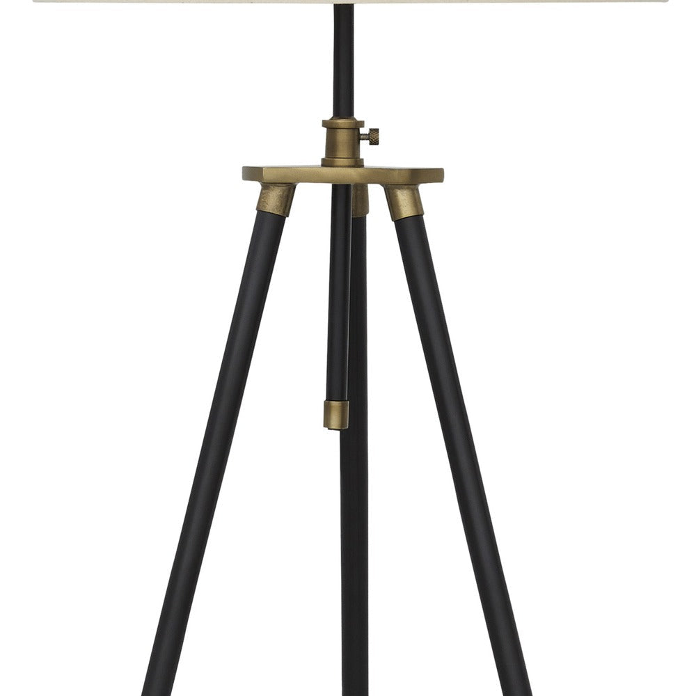 Ashley Egan 71’’ Floor Lamp White Drum Shade Brown Tripod Base BM318308