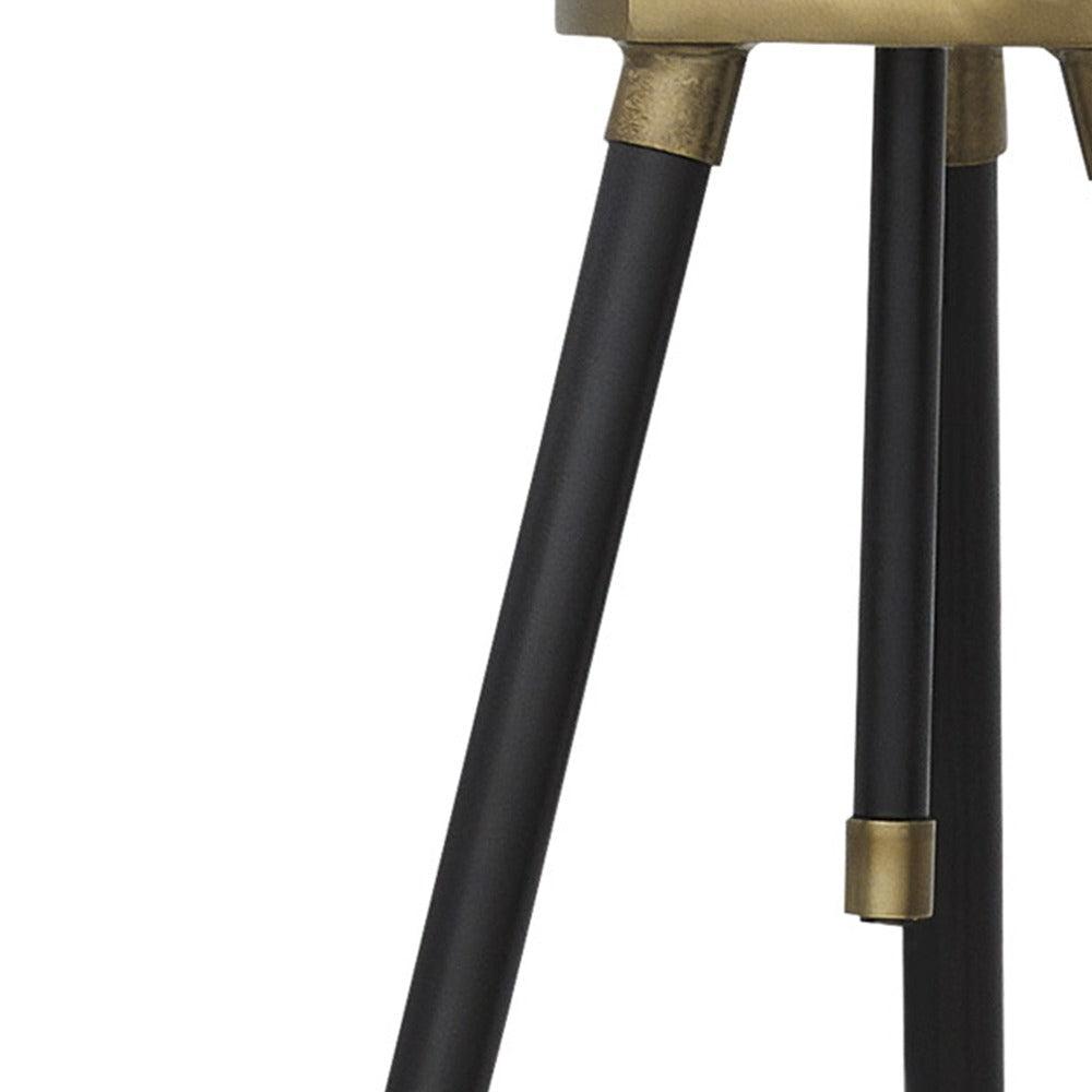 Ashley Egan 71’’ Floor Lamp White Drum Shade Brown Tripod Base BM318308
