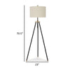Ashley Egan 71’’ Floor Lamp White Drum Shade Brown Tripod Base BM318308