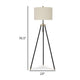 Ashley Egan 71’’ Floor Lamp White Drum Shade Brown Tripod Base BM318308