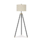 Egan 71 Inch Floor Lamp, White Drum Shade and Classic Tripod Metal Base By Casagear Home