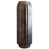 Ashley Cali 18" Flower Vase, Ribbed Fluted Brown Mercury Glass