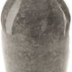 Ashley Rock 12" Flower Vase, Decorative Thin Neck, High Gloss Gray