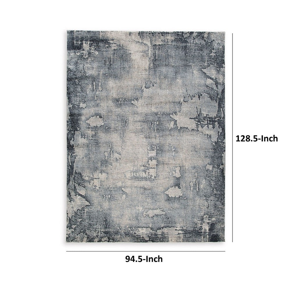 Ashley Richard 8 x 11 Area Rug Blue Gray Polyester Latex Backing BM318321