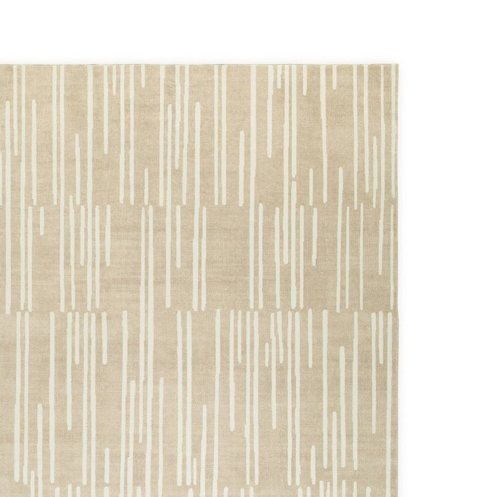 Ashley Stebin 5 x 7 Area Rug Shag Style Cream Polyester Washable BM318329