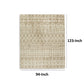 Bunny 8 x 10 Area Rug, Brown Tribal Print, Low Pile Polyester for Busy Area By Casagear Home