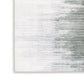 Mili 8 x 10 Area Rug, Abstract Pattern Washable Gray White Polyester By Casagear Home
