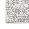 Fabiola 5 x 7 Area Rug, Washable Polyester Distressed Gray Ivory By Casagear Home