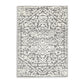 Fabiola 5 x 7 Area Rug, Washable Polyester Distressed Gray Ivory By Casagear Home