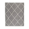 Doel 8 x 10 Area Rug, Soft Pile Polyester, Washable, Gray and Ivory By Casagear Home