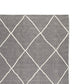 Doel 8 x 10 Area Rug, Soft Pile Polyester, Washable, Gray and Ivory By Casagear Home