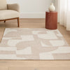 Ashley Jimmy 8 x 10 Area Rug, Abstract Pattern Polyester, Brown