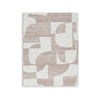 Jimmy 5 x 7 Area Rug, Abstract Pattern Polyester, Cotton Back, Beige Brown By Casagear Home