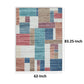 Nami 5 x 7 Area Rug, Multicolored Geometric Design, Polyester Cotton Blend By Casagear Home