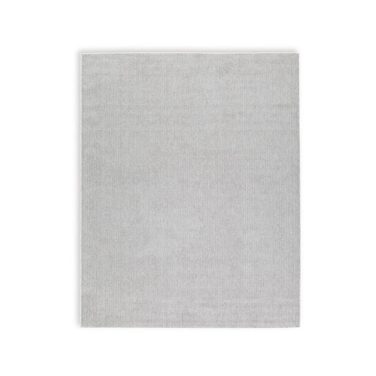 Isha 5 x 7 Area Rug, Stripe Design in Ivory Hues, Polyester, Jute Backing By Casagear Home