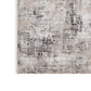 Elanor 5 x 7 Area Rug, Modern Abstract Design, Gray Polyester, Jute Backing By Casagear Home