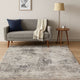 Ashley Elanor 5 x 7 Area Rug, Abstract Design, Gray Polyester, Jute
