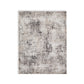Elanor 5 x 7 Area Rug, Modern Abstract Design, Gray Polyester, Jute Backing By Casagear Home