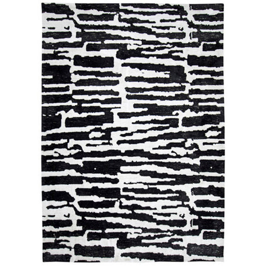 Ashley Shawn 5 x 7 Area Rug, Black White Pattern, Polyester, Cotton