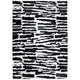 Ashley Shawn 5 x 7 Area Rug, Black White Pattern, Polyester, Cotton