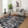 Ashley Shawn 5 x 7 Area Rug, Black White Pattern, Polyester, Cotton