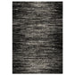 Rebecca 5 x 7 Area Rug,  Black White Refined Stripe Pattern, Soft Pile By Casagear Home