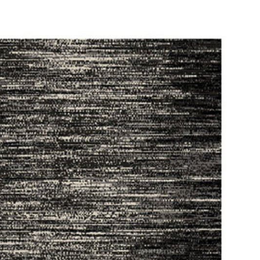 Rebecca 5 x 7 Area Rug,  Black White Refined Stripe Pattern, Soft Pile By Casagear Home
