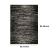 Rebecca 5 x 7 Area Rug,  Black White Refined Stripe Pattern, Soft Pile By Casagear Home