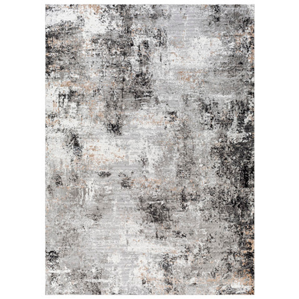 Ashley Ley 5 x 7 Area Rug, Polyester, Jute, Black Gray White, Tan
