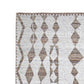 Betty 10 x 14 Area Rug Geometric Pattern Beige Brown Polyester Cotton By Casagear Home BM318350