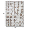 Betty 10 x 14 Area Rug Geometric Pattern Beige Brown Polyester Cotton By Casagear Home BM318350